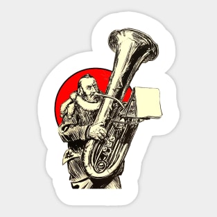 Tuba player music Sticker